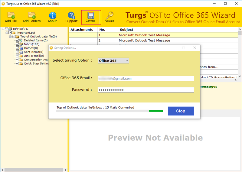 OST To Office 365 Converter screenshot