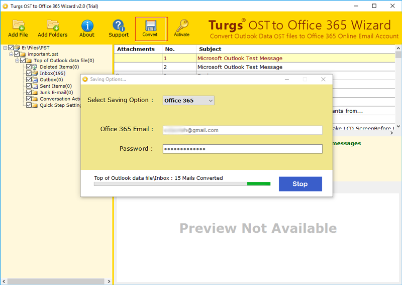 Upload OST To Office 365 screenshot