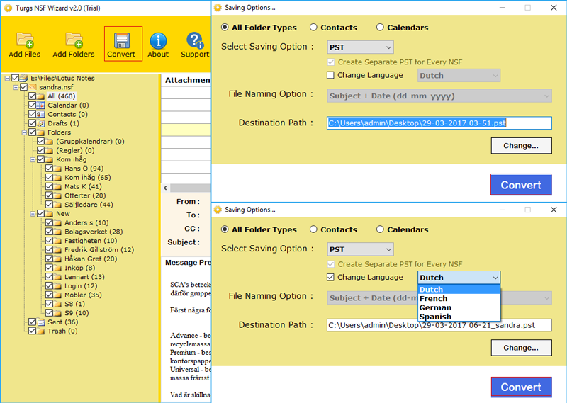 IBM Notes To MS Outlook2016 Converter