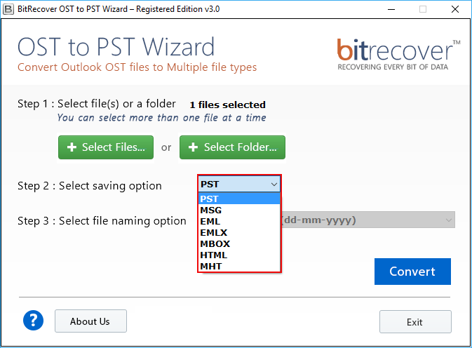 Export OST File to PST Outlook 2013 3.1 full